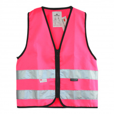 Detská reflexná vesta na zips - ružová